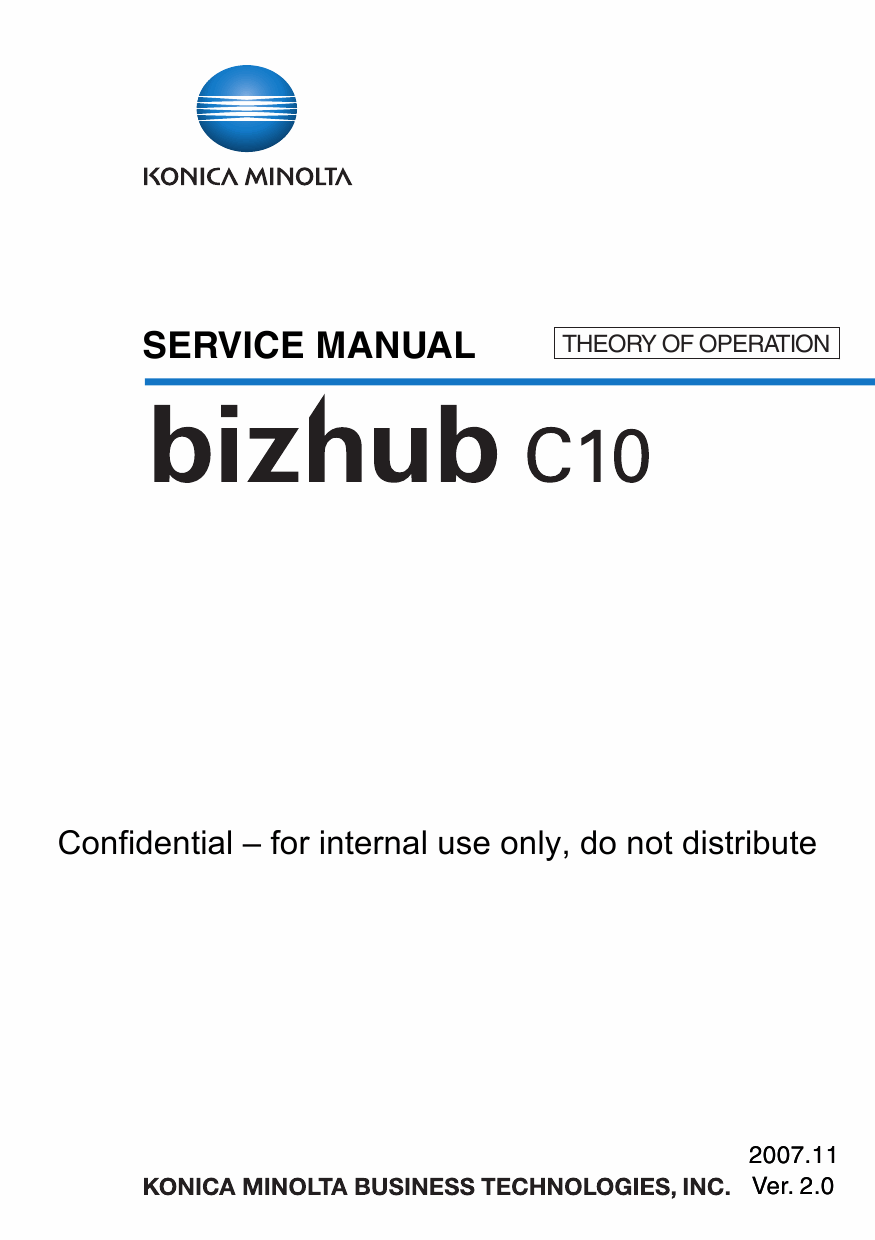 Konica-Minolta bizhub C10 THEORY-OPERATION Service Manual-1